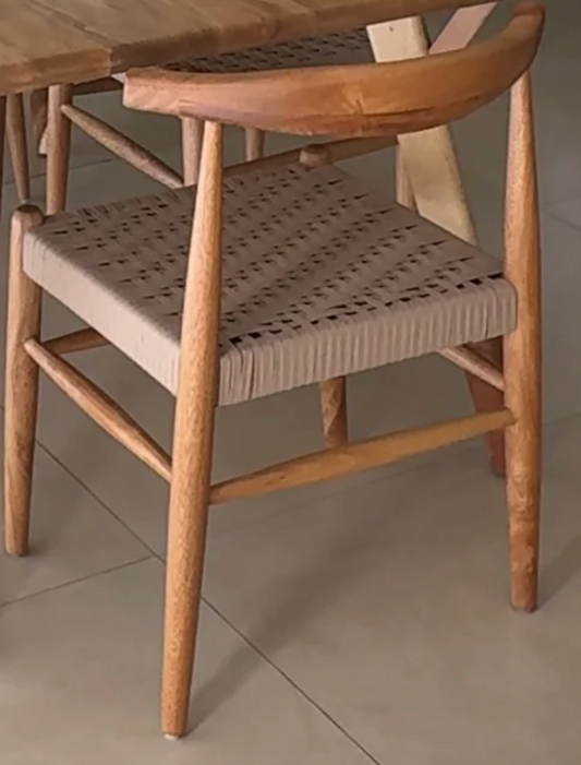 2 Sillas Tejidas Madera sólida