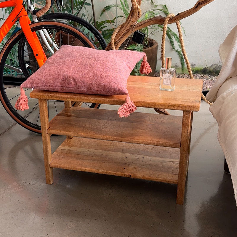 Zapatera de madera de mango