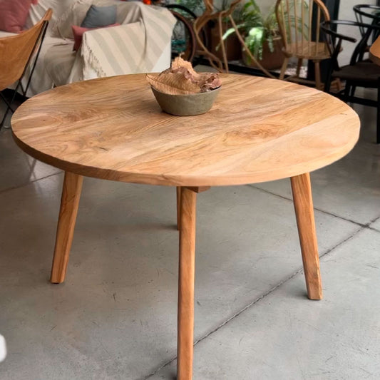 Mesa de comedor Redonda de madera de mango