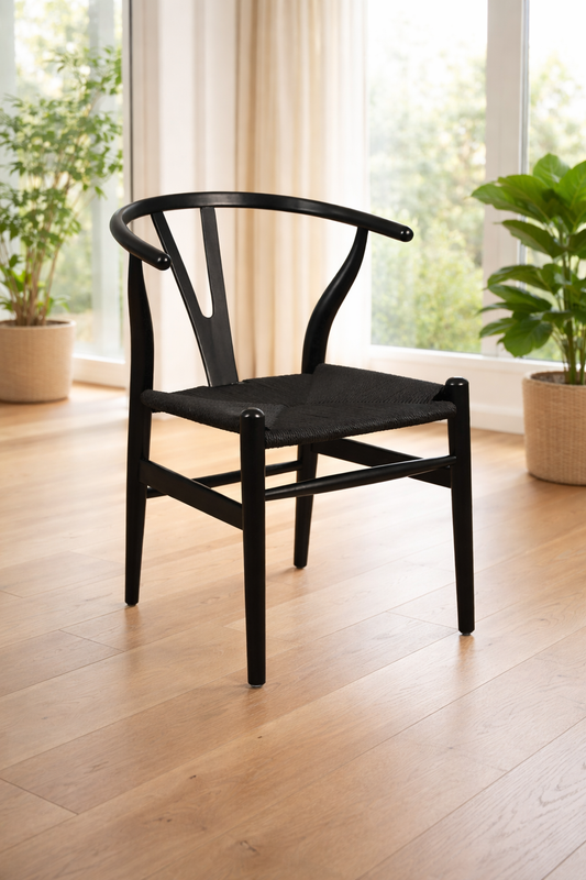 2 Sillas tipo wishbone negras