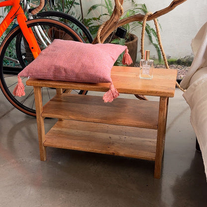 Zapatera de madera de mango