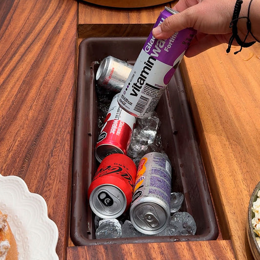 Mesa pÍcnic con hieleras de Madera de Parota *con bancas